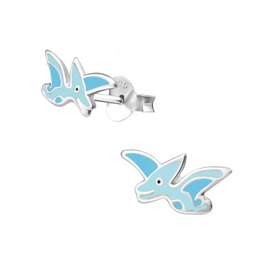 Stříbrné náušnice pterodaktyl barevný - A4S34354