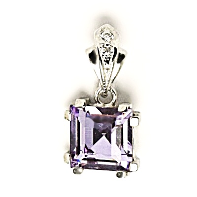 Stříbrný přívěsek Swarovski krystal violet - P1196