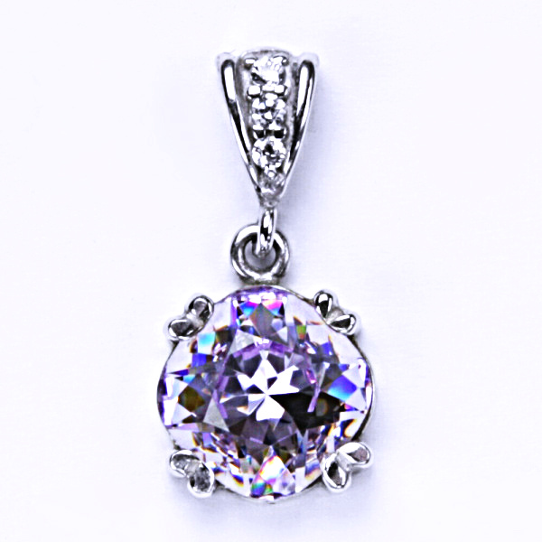 Stříbrný přívěsek Swarovski krystal violet - P1225