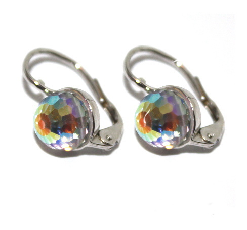 Stříbrné náušnice Swarovski krystal AB - NK1311