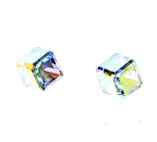 Stříbrné náušnice Swarovski AB krystal - NŠ1230