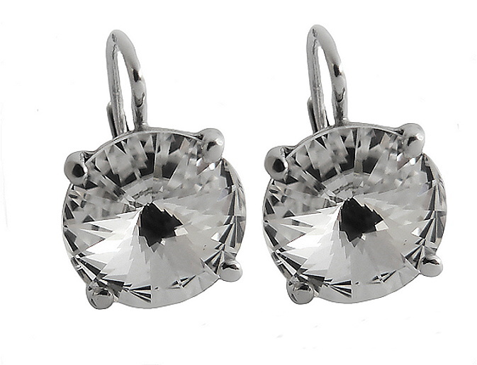 Stříbrné náušnice Swarovski krystal čirý - NK1188