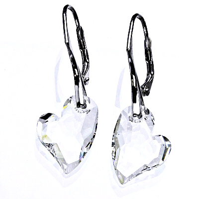 Stříbrné náušnice Swarovski krystal čiré - NK1295