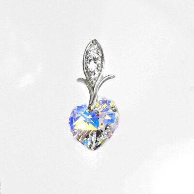 Stříbrný přívěsek srdce Swarovski AB a zirkony - P1404