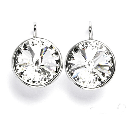 Stříbrné náušnice Swarovski krystal čirý - NK1372