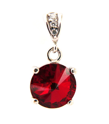Stříbrný přívěsek Swarovski siam - P1188