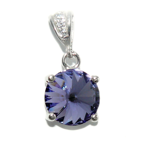 Stříbrný přívěsek Swarovski tanzanit - P1188