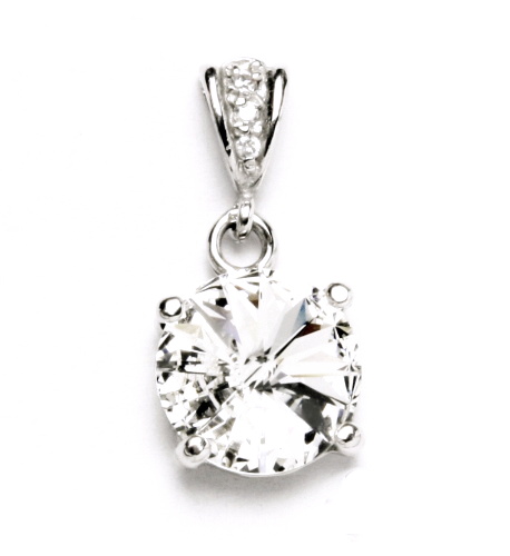 Stříbrný přívěsek Swarovski čirý crystal - P1188