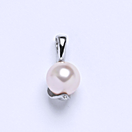 Stříbrný přívěsek Swarovski perla rosaline - P1215