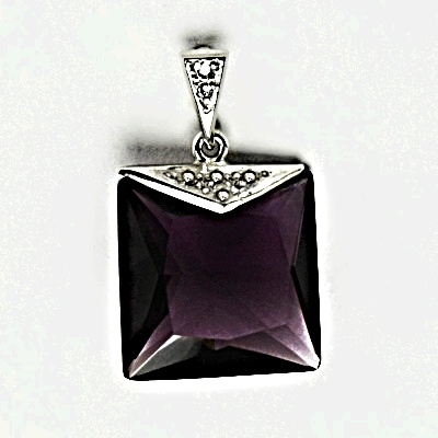 Stříbrný přívěsek Swarovski krystal violet - P 1226