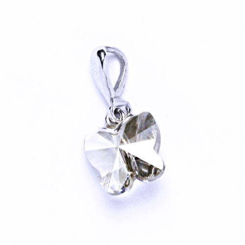 Stříbrný přívěsek motýl Swarovski silver shade - P1307