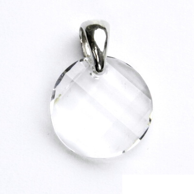 Stříbrný přívěsek twist Swarovski čirý - P1302