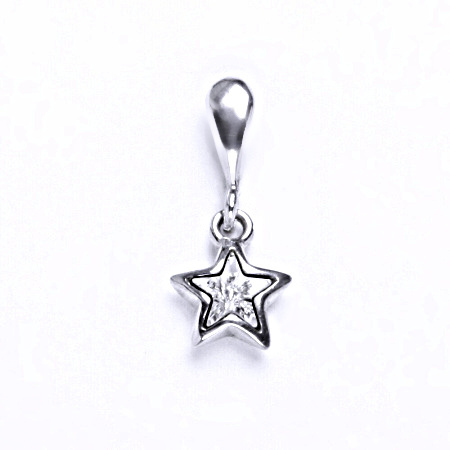 Stříbrný přívěsek Swarovski crystal čirý - P1326