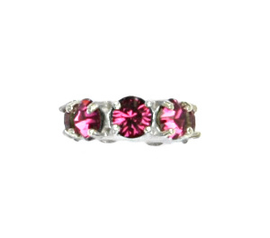 Stříbrný přívěsek korálek Swarovski fuchsie - P1371