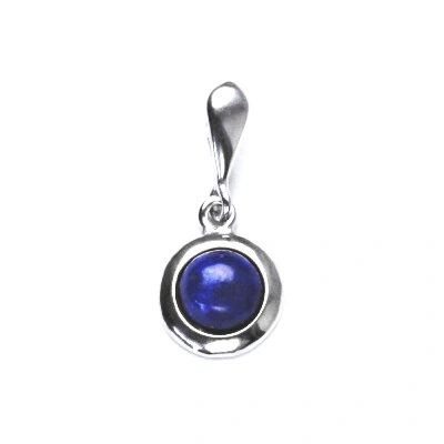 Stříbrný přívěsek přírodní lapis lazuli - P1471