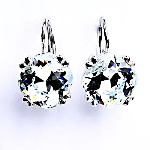 Stříbrné náušnice Swarovski light azore - NK1225