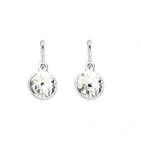 Stříbrné dětské náušnice Swarovski čiré - NK1336