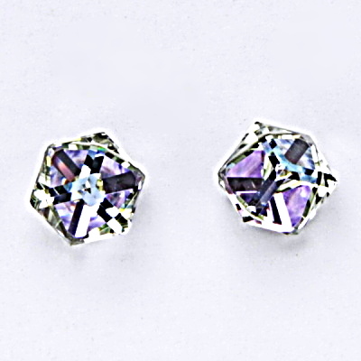 Stříbrné náušnice Swarovski krystal vitrail light - NŠ1230