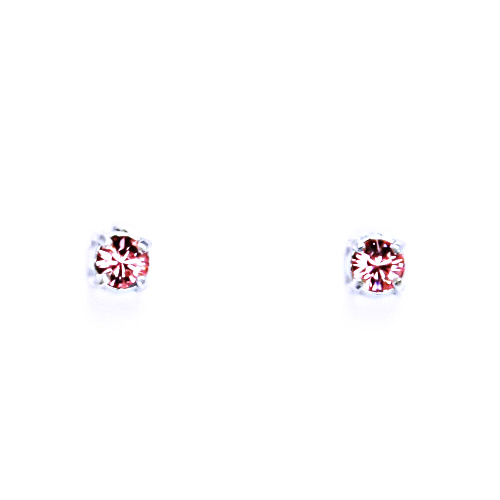 Stříbrné náušnice Swarovski light rose - NŠ1339