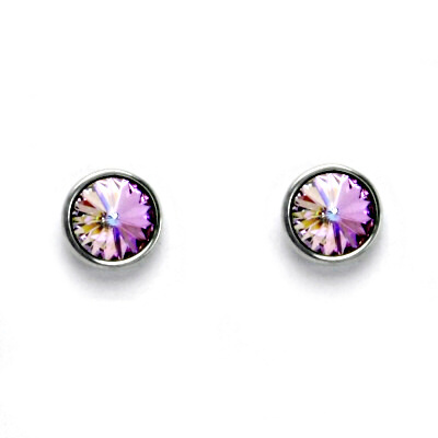 Stříbrné náušnice Swarovski Vitrail light - NŠ1336