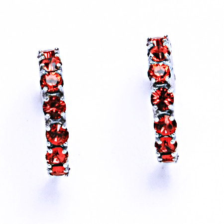 Stříbrné náušnice Swarovski Paparadscha - NŠ1340