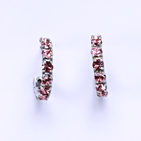Stříbrné náušnice Swarovski Light rose - NŠ1340
