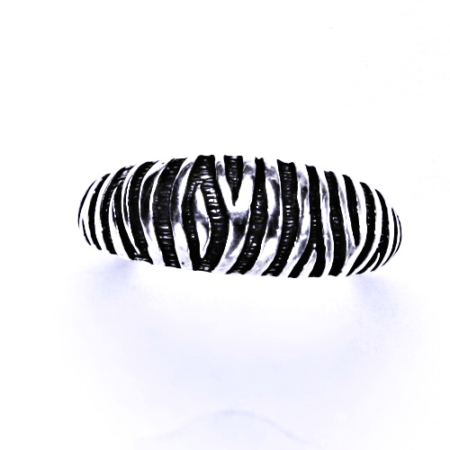 Stříbrný prsten motiv zebra - T832