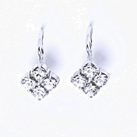 Stříbrné náušnice Swarovski čiré - NK1324
