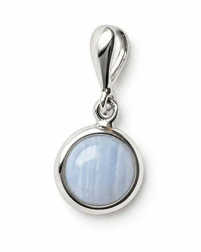 Stříbrný přívěsek přírodní chalcedon - P1503