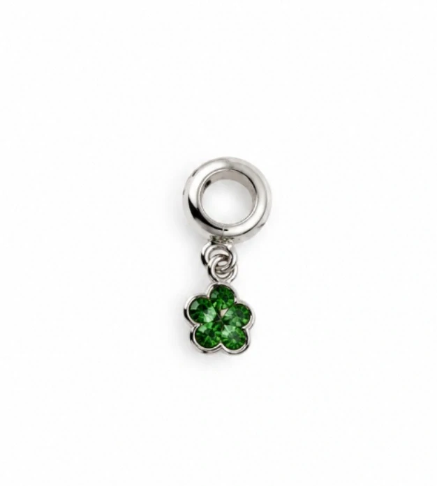 Stříbrný korálek kytička Swarovski chryzolit crystal - P1297/kor.