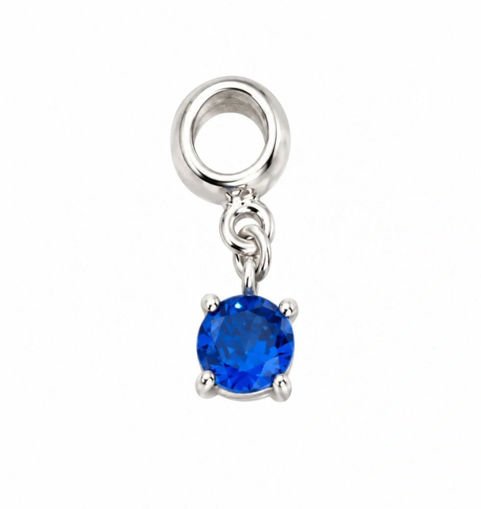 Stříbrný korálek zirkon spinel - P1051/kor.