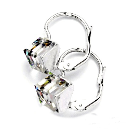 Stříbrné náušnice Swarovski vitrail medium - NK1230