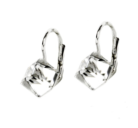 Stříbrné náušnice Swarovski čiré - NK1230