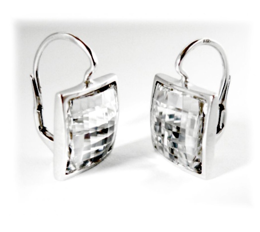 Stříbrné náušnice Swarovski krystal čirý - NK1305