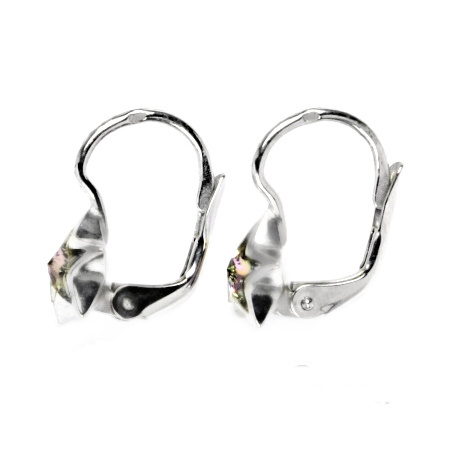 Stříbrné náušnice hvězdička Swarovski vitrail light - NK1366