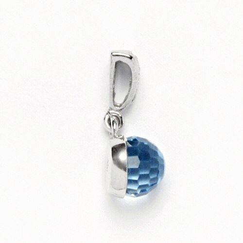 Stříbrný přívěsek Swarovski akvamarine - P1311