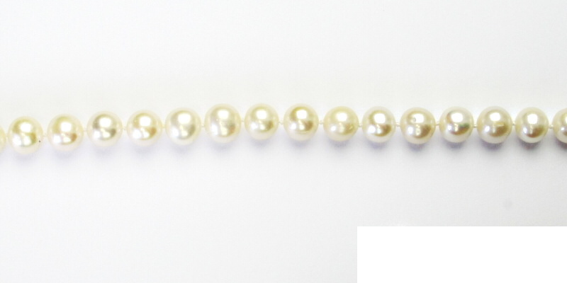 Zlatý náhrdelník perly přírodní 8 mm - žluté zlato