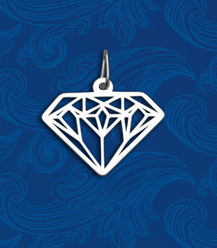 Stříbrný přívěsek krystal diamant - PA0448