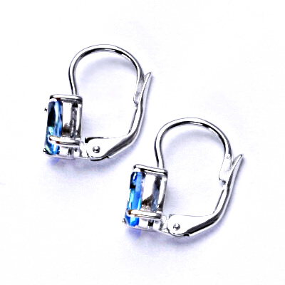 Stříbrné náušnice přírodní topaz swiss - NK1246