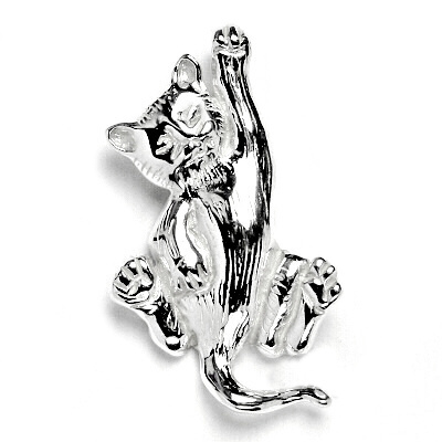 Stříbrný přívěsek kočička - P966
