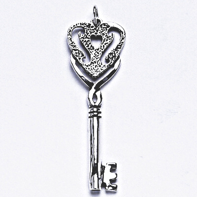 Stříbrný přívěsek 3D klíč - P973