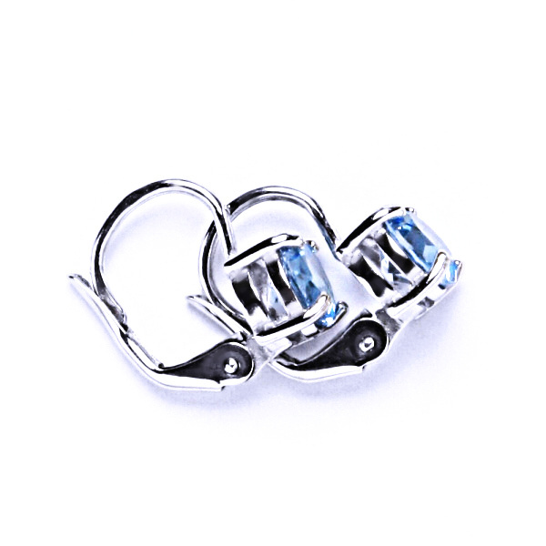 Stříbrné náušnice přírodní topaz swiss 6 mm  - NK1250