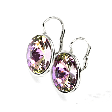 Stříbrné náušnice Swarovski krystal vitrail light - NK1372