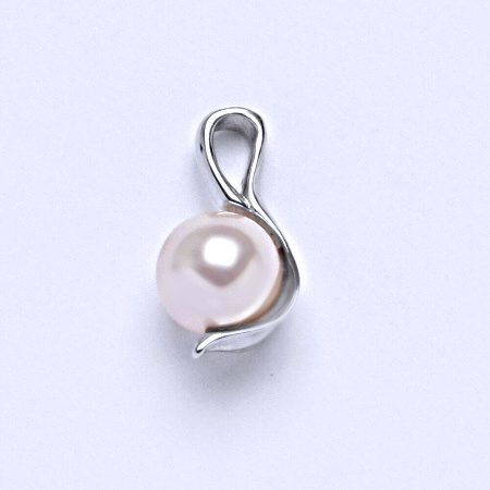 Stříbrný přívěsek Swarovski perla rosaline - P1215