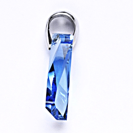 Stříbrný přívěsek Swarovski akvamarine - P1302