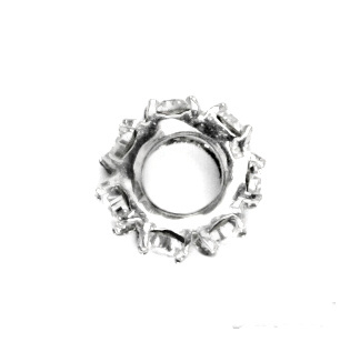 Stříbrný přívěsek korálek Swarovski čirý crystal - P1371