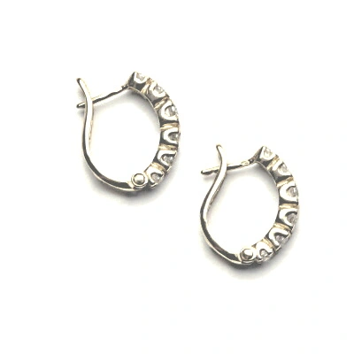 Stříbrné náušnice čiré zirkony - VE56