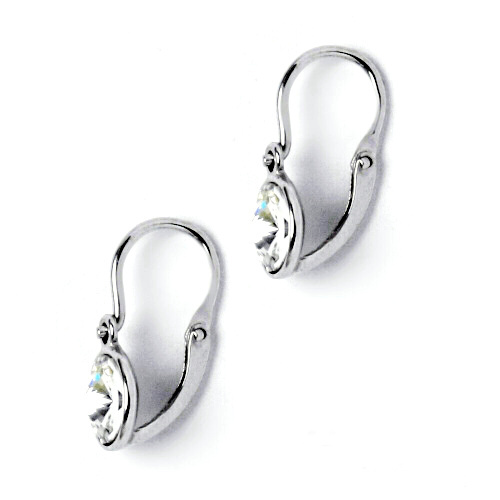 Stříbrné dětské náušnice Swarovski čiré - NK1336