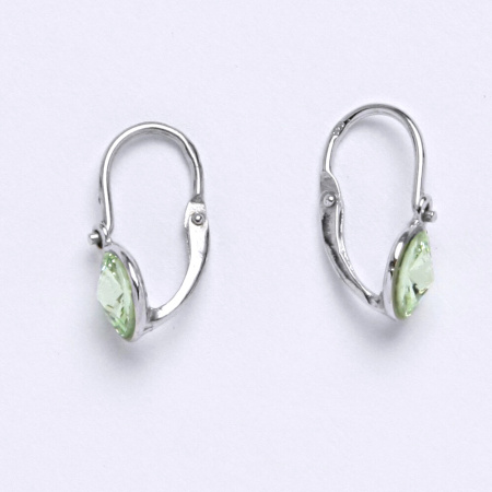 Stříbrné dětské náušnice Swarovski Chryzolit - NK1336