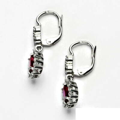 Stříbrné visací náušnice Kate zirkony , spinel - NK1346/1480